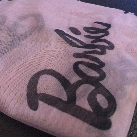 Pink Black Barbie mesh fishnet bodysuit romper jumpsuit sheer sexy lingerie doll - Picture 2 of 2